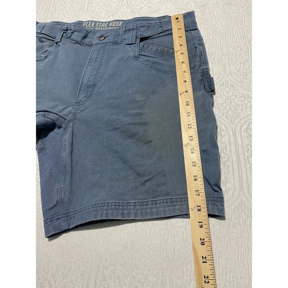 Duluth Trading Co Flex Fire Hose Relaxed Fit Blue Cargo Work Shorts Mens 40 - Picture 11 of 14